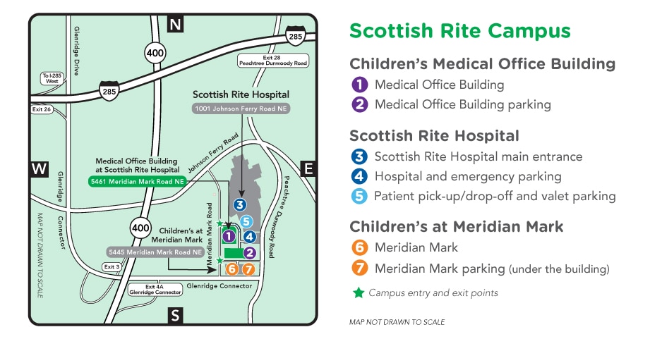 Children's Medical Office Building at Scottish Rite Hospital map