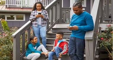 Parents on their phones around the kids