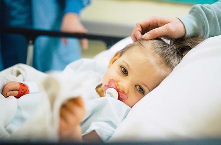 Pediatric patient going into surgery