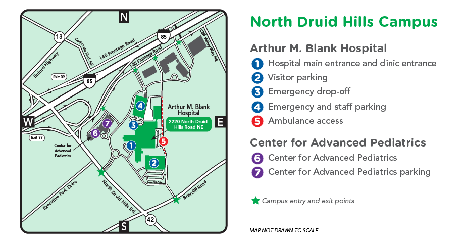 Arthur M. Blank Hospital Campus Map