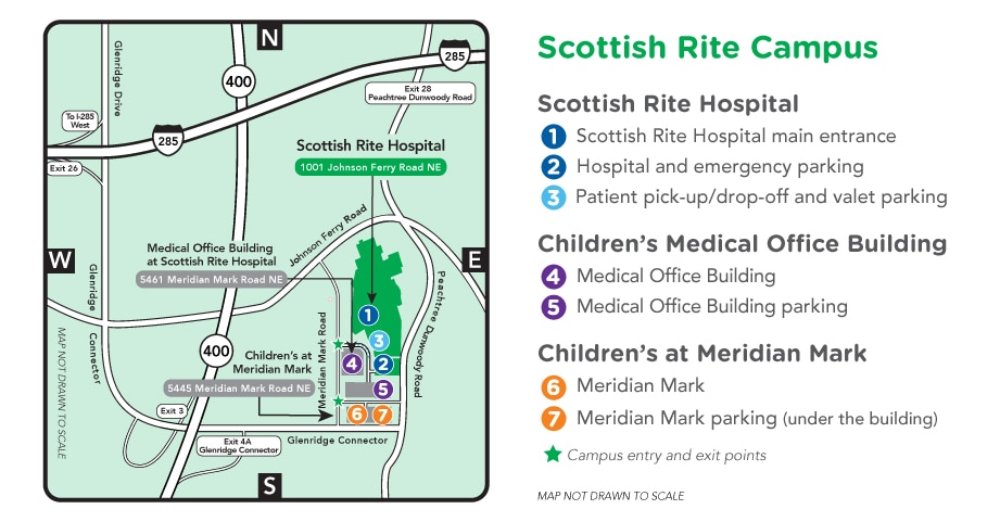 Children's Scottish Rite Hospital campus map