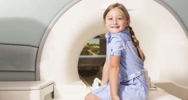 Child getting ready for radiology