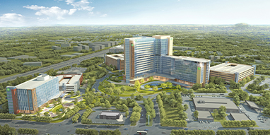 Aerial view of future pediatric hospital