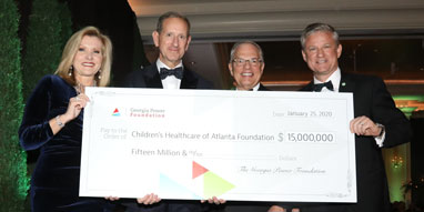 georgia power foundation executives with children's ceo, donna hyland