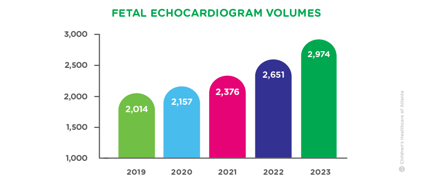 Fetal echocardiogram volumes